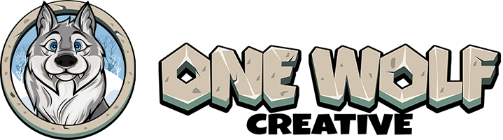 One Wolf Logog - Rectangle