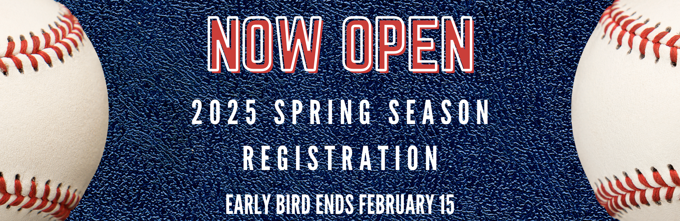 Now open Registration banner